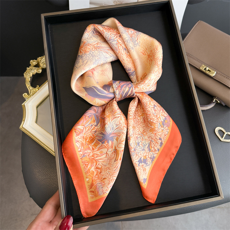 Luxury Design Print Scarf For  - Silk Neck Scarf review and price