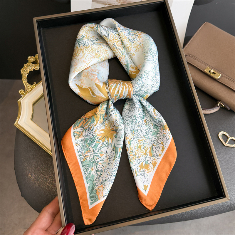 Luxury Design Print Scarf For  - Silk Neck Scarf review and price