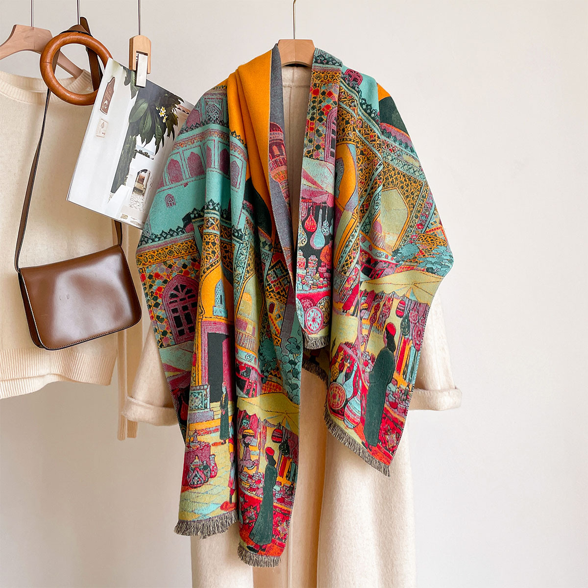 Women Imitation Cashmere Scarf - Pashmina Wrap Large review and price