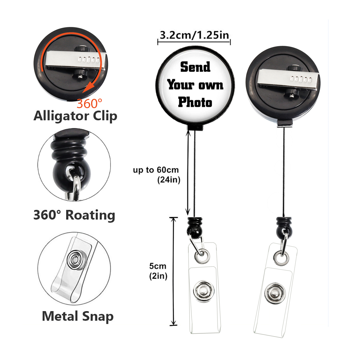 Personalized Luminous 30mm Ima - Lanyard Badge Holder review and price