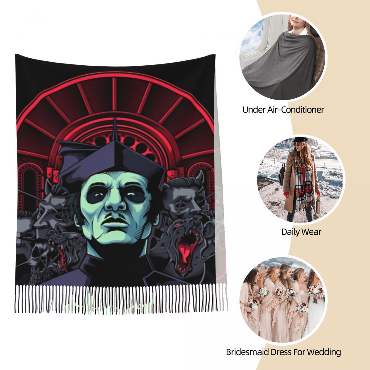 Ghost Band Shawl Wrap for Wome - Pashmina Wrap Large review and price