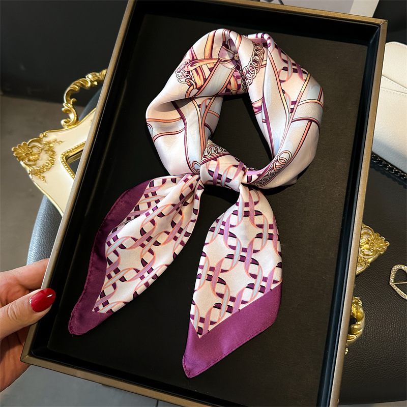 Luxury Female Square Scarf Cha - Silk Neck Scarf review and price