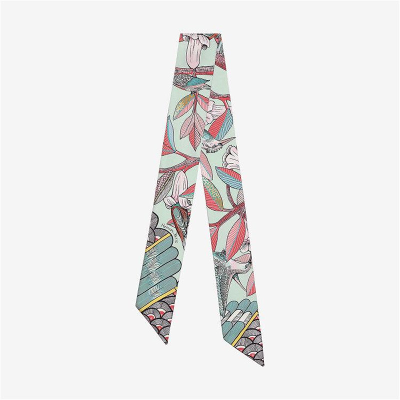 Luxury Brand Hummingbird Print - Silk Neck Scarf review and price